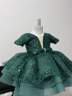 Sequence Classy Green Girl Dress