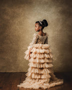 Royal Golden Sequence Baby Dress For Birthday