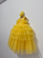Fluffy Baby Girl Yellow Dress