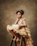 Royal Golden Sequence Baby Dress For Birthday