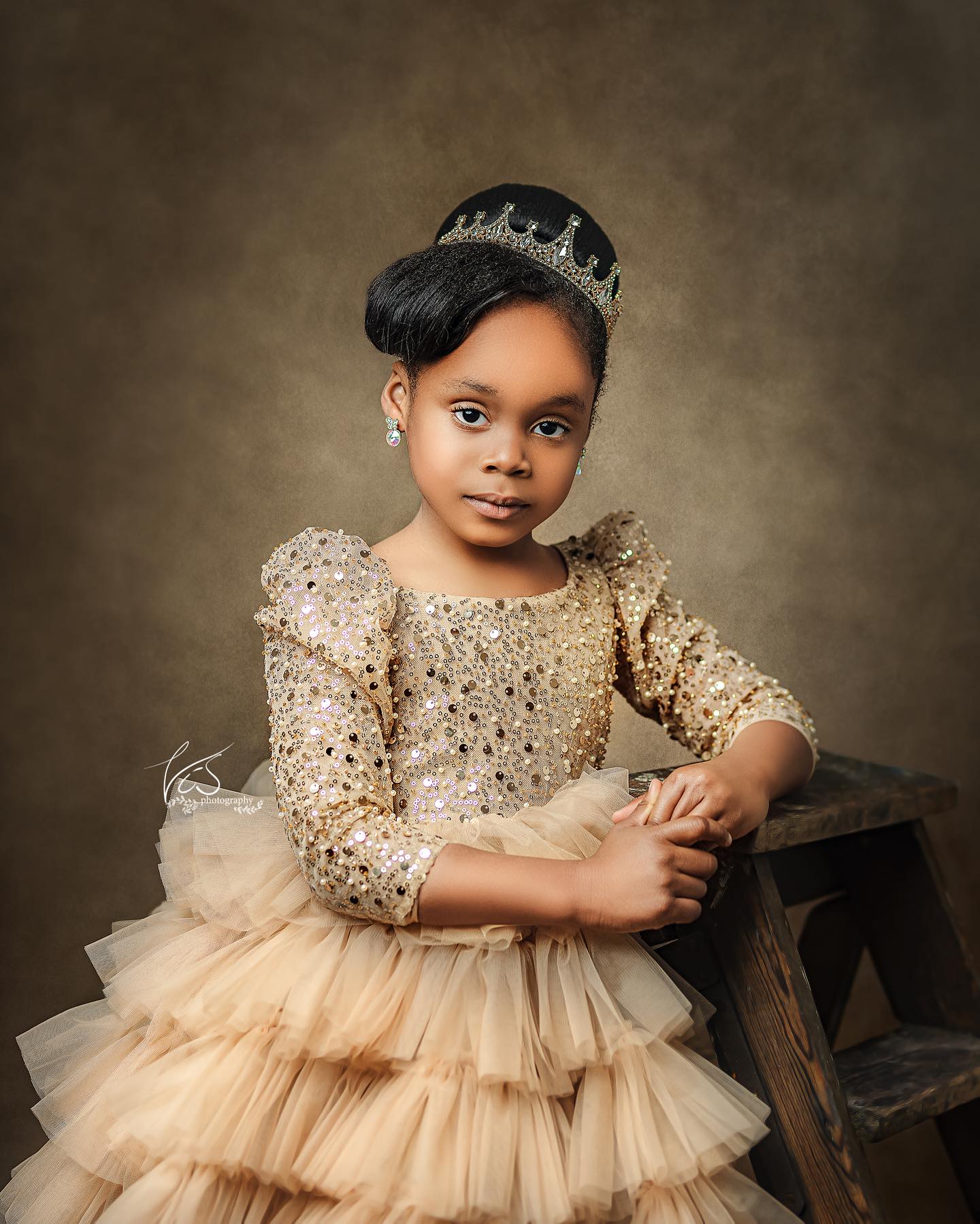 Royal Golden Sequence Baby Dress For Birthday